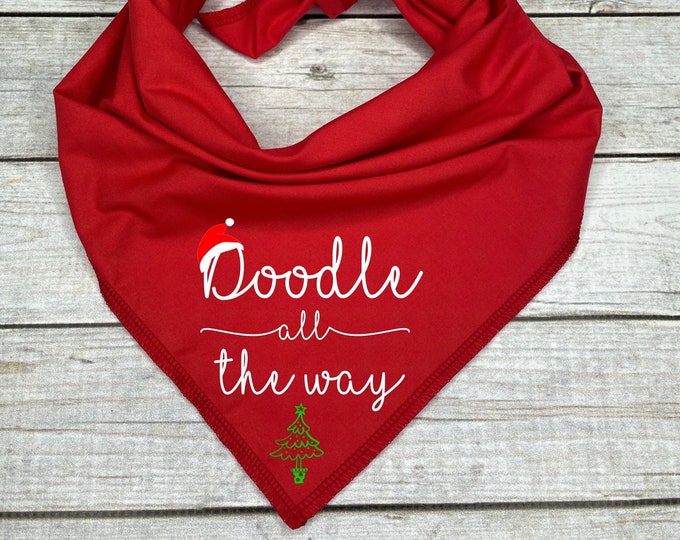Doodle All The Way Dog Bandana