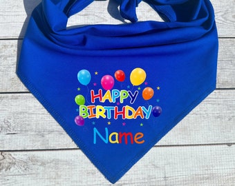 Dog Bandana Wishes Anyone A Happy Birthday, Happy 50th Birthday Mom, Dog as Walking Birthday Card, Unique Way to Wish Happy Birthday Party