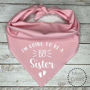 I'm Going to be a Big Sister Dog Bandana, Pregnancy Announcement, Shower Gift