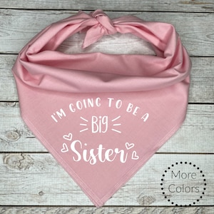 I'm Going to be a Big Sister Dog Bandana, Pregnancy Announcement, Shower Gift