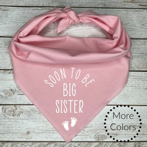 Soon to be Big Sister Dog Bandana *** Pregnancy Announcement