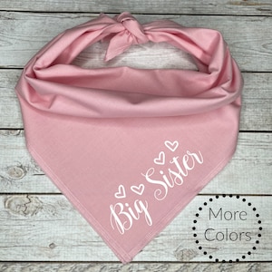 Big Sister Dog Bandana, Pregnancy Announcement, Baby Shower Gift for Dog Lover