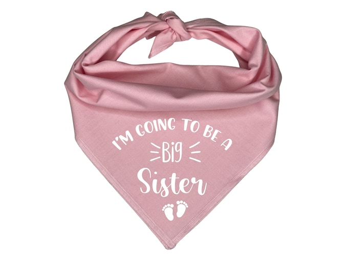 I'm Going to be a Big Sister Dog Bandana, Pregnancy Announcement, Shower Gift