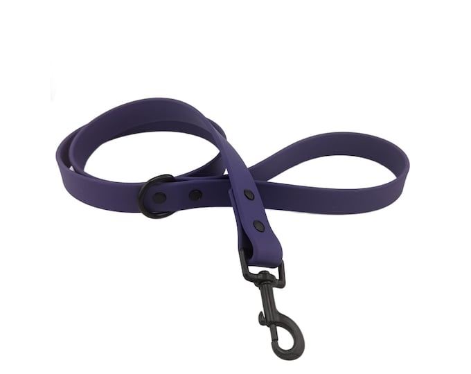 Purple BioThane® Waterproof Dog Leash 3/4"– Durable, Odor-Resistant, and Easy to Clean