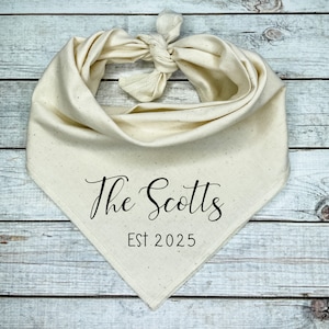 Custom Wedding Dog Bandana, Engagement Gifts For Dog Lovers