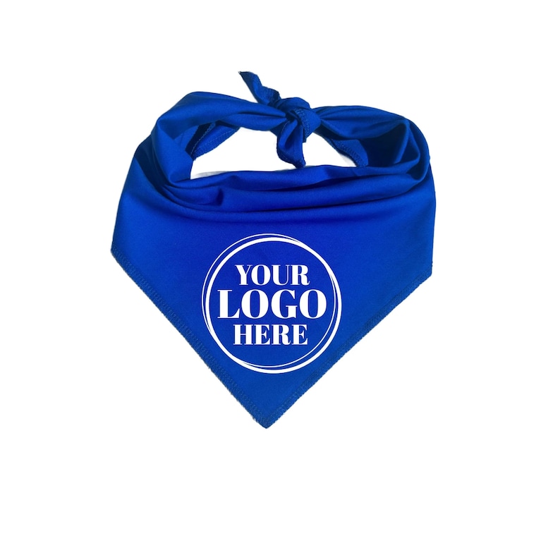 Custom Logo Dog Bandana - Branded Pet Accessory for Business Promotions image 1