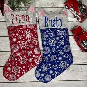 Cat Stocking, Personalized Christmas Stocking for Cats, Small Stocking