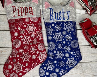 Cat Stocking, Personalized Christmas Stocking for Cats, Small Stocking