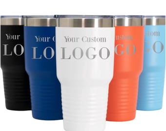 Custom Logo Engraved Tumbler: Insulated Stainless Steel Travel Mug