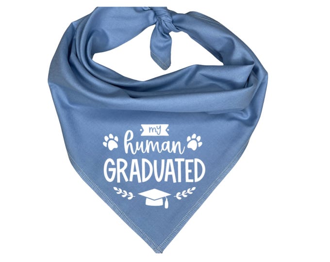 My Human Graduated Dog Bandana, Graduation Photo Prop