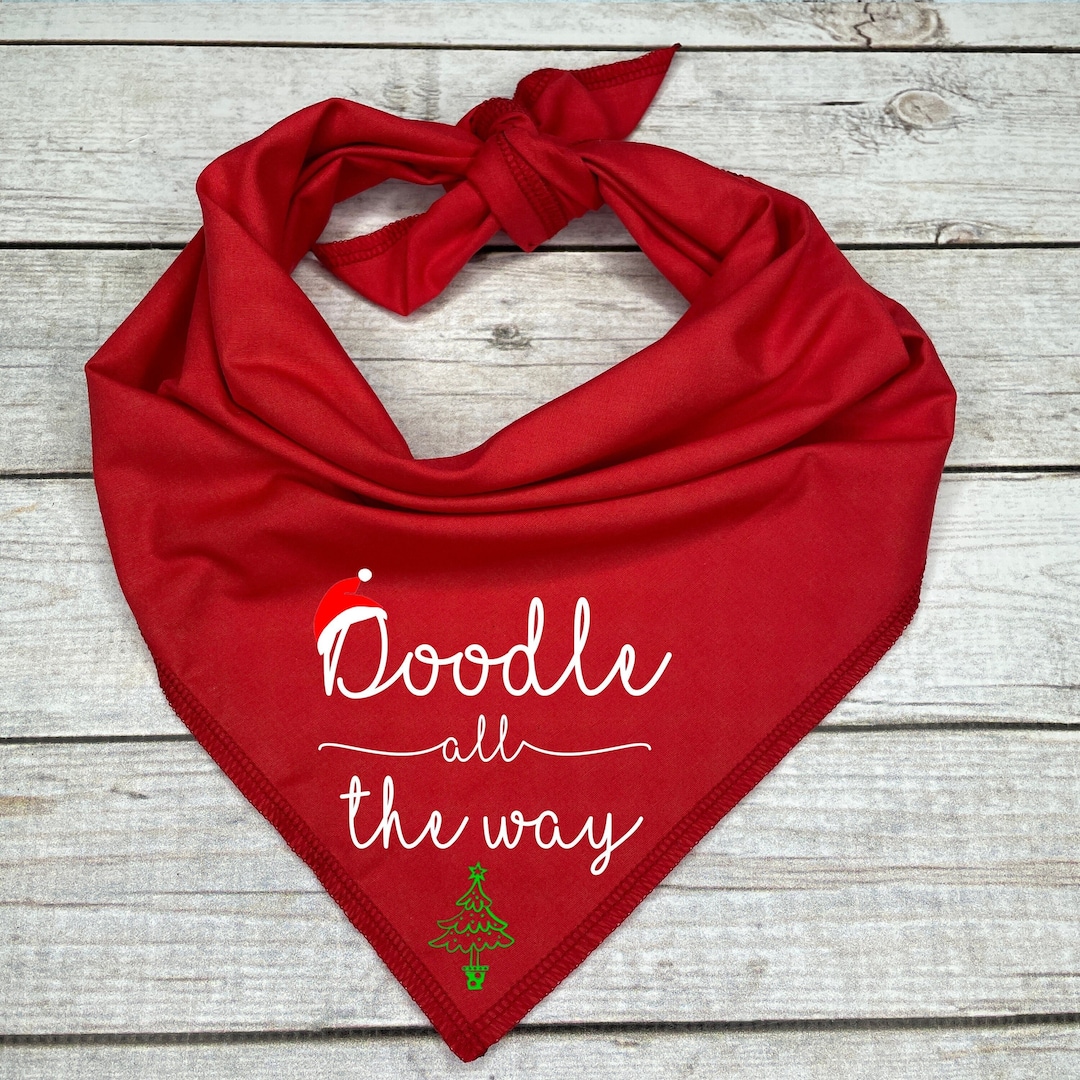 Doodle All the Way Dog Bandana - Etsy