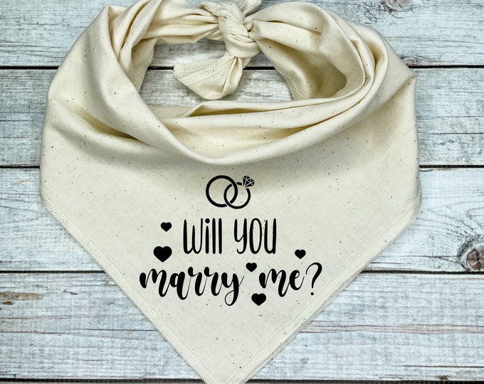 Will You Marry Me? Dog Bandana      Unique Marriage Proposal Ideas