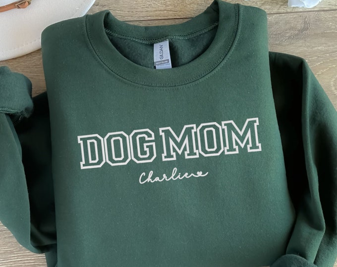 Dog Mom Embroidered Sweatshirt