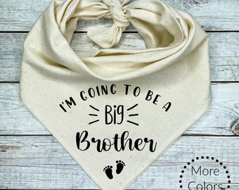 I'm going to be a Big Brother Dog Bandana, Pregnancy Announcement, Shower Gift, Baby Feet