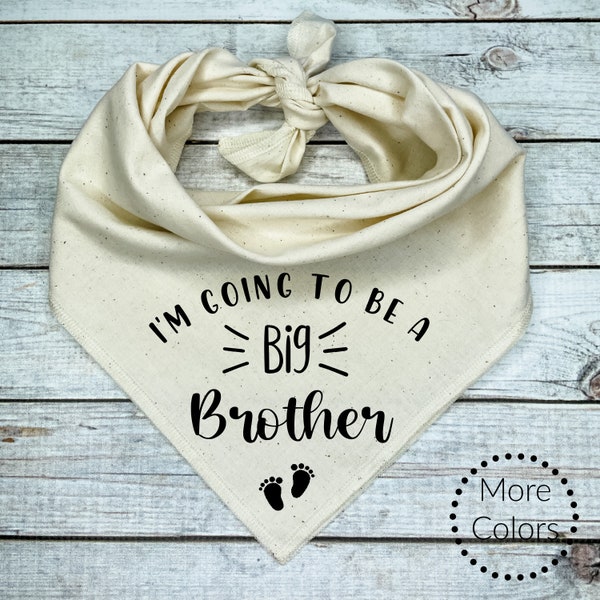 I'm going to be a Big Brother Dog Bandana, Pregnancy Announcement, Shower Gift, Baby Feet