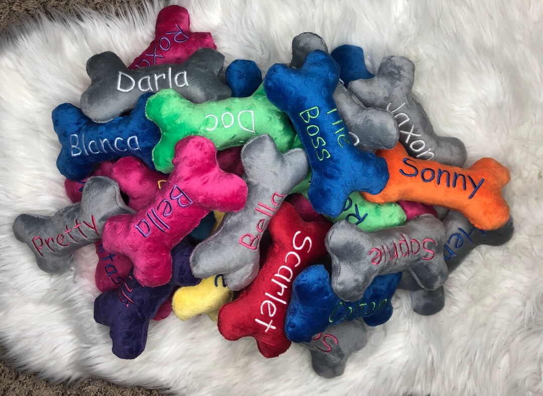 Small Dog Bone Toy With Squeaker Personalized Pet Gift Custom