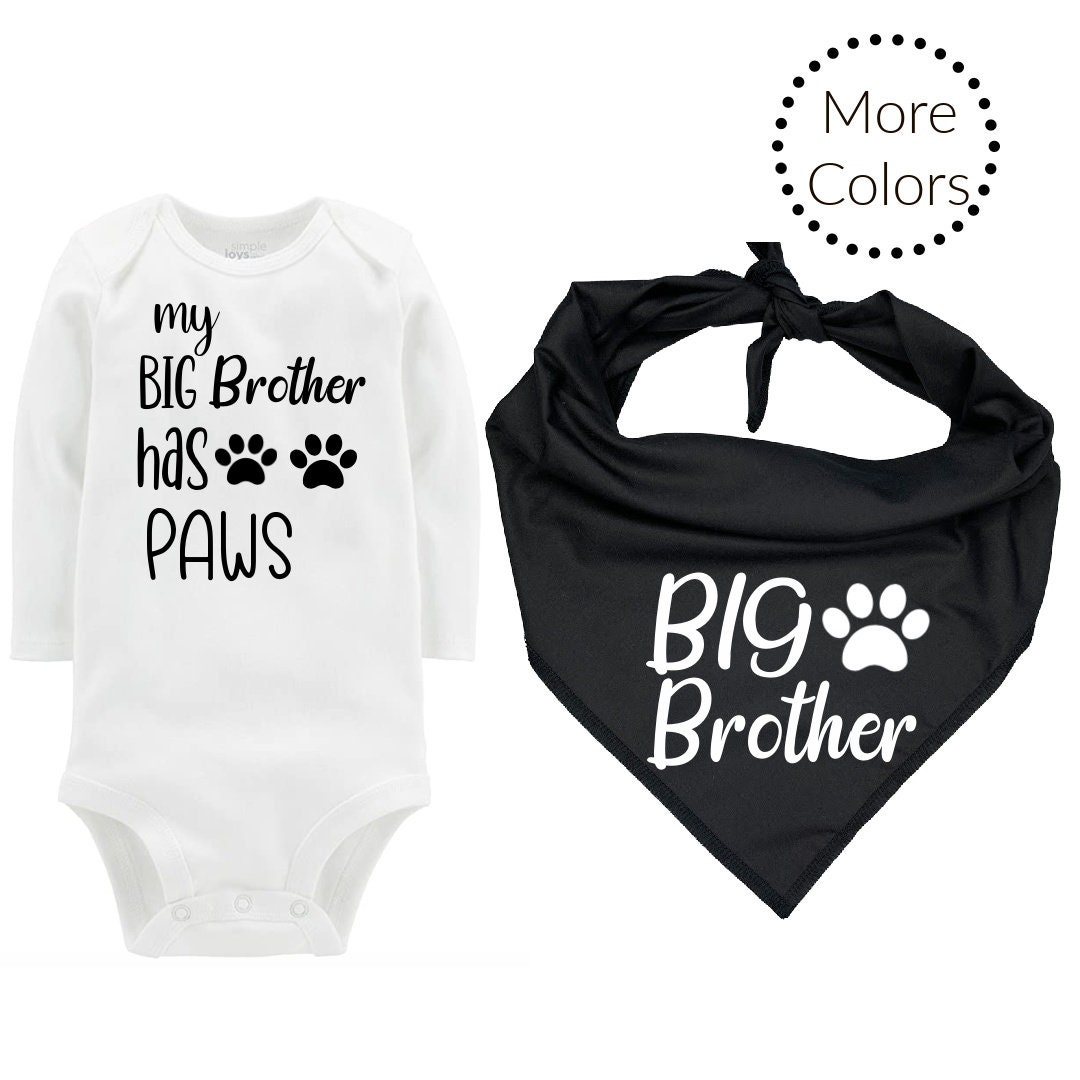 Big Brother Dog Bandana With Matching Bodysuit Etsy