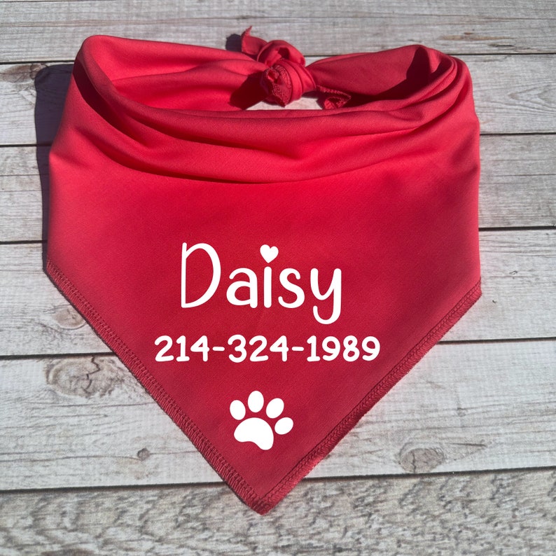 Personalized Dog Bandana – Custom Text Bandana for Pets bild 5