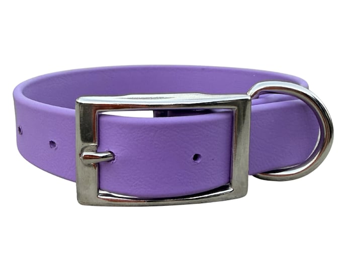 Light Purple Waterproof Dog Collar, BioThane®, Odor-Resistant Pet Gear