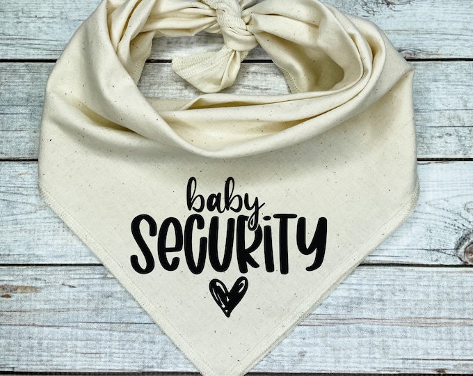 Baby Security Dog Bandana: Kona Cotton Reversible Announcement