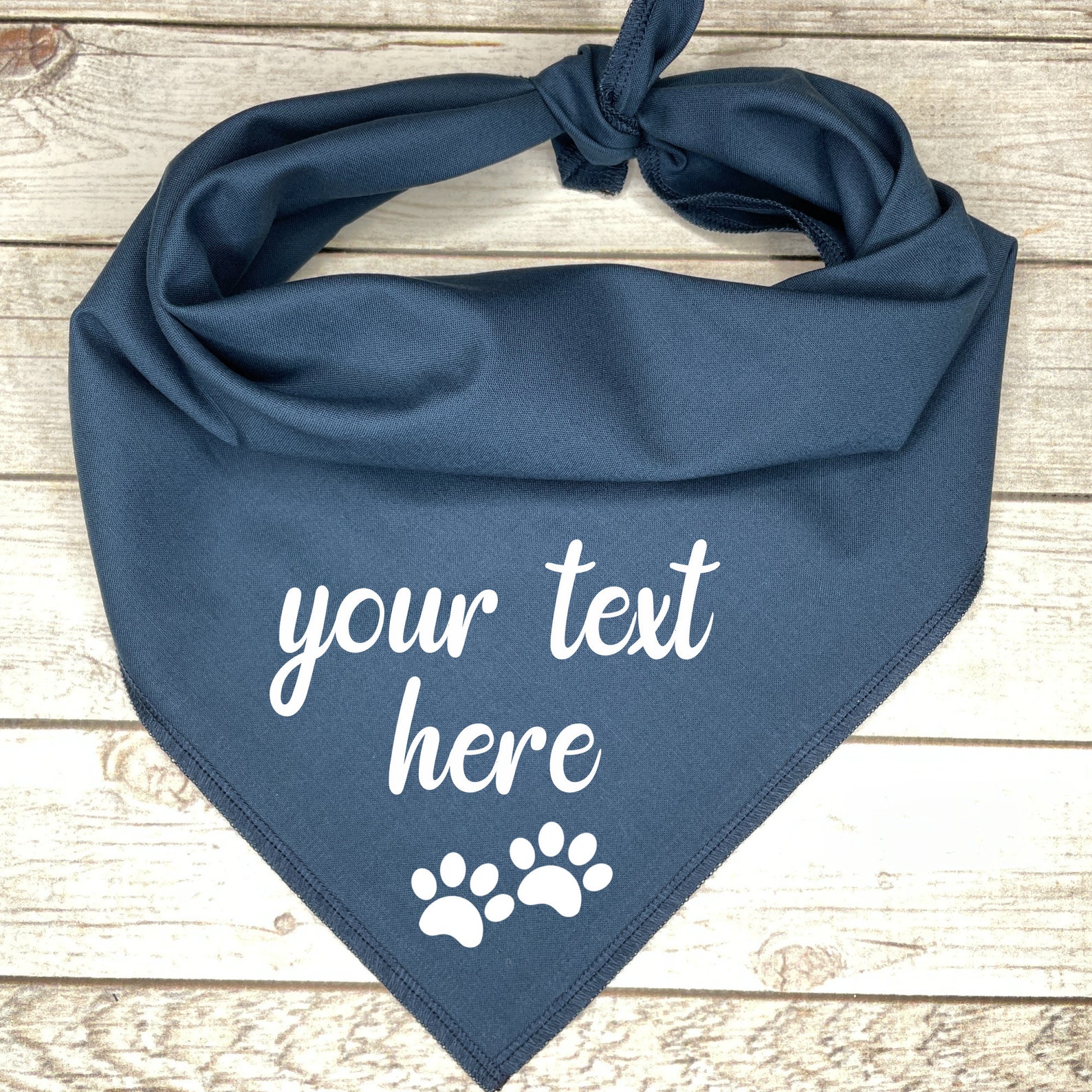 Personalized Dog Bandana Tie On Bandana with your text Etsy
