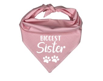 Biggest Sister Dog Bandana, Pregnancy Announcement