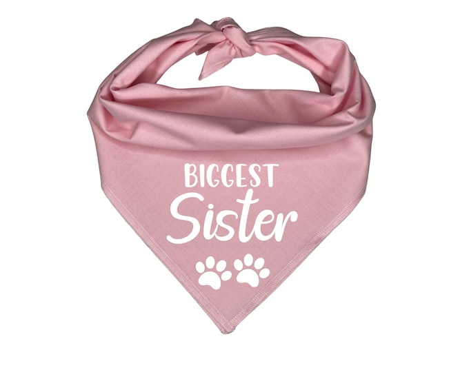 Biggest Sister Dog Bandana, Pregnancy Announcement