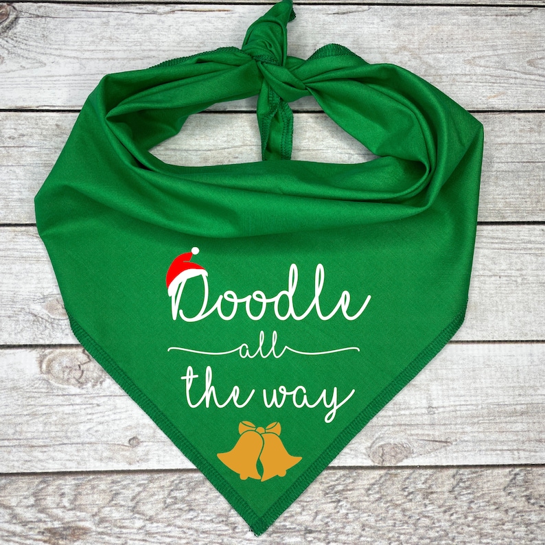 Doodle All the Way Dog Bandana - Etsy