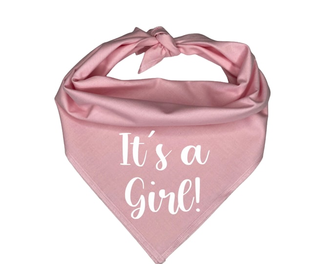 It's a Girl Dog Bandana, Pregnancy Announcement, Gender Reveal