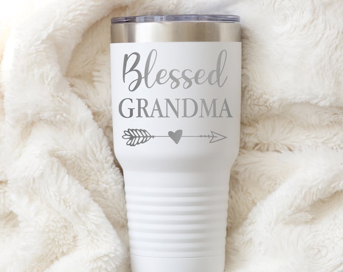 Blessed Grandma Tumbler, Personalized Gift for Grandmother