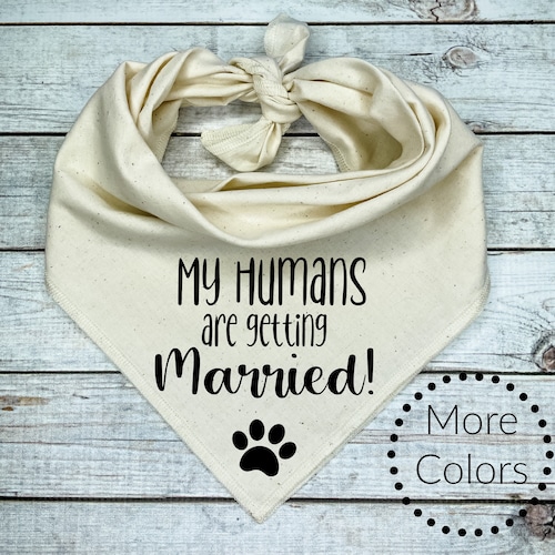 Hundehalstuch „My Mommy And Daddy Got Married 2025“ – Verstellbar, Weiche Baumwolle – Perfekt Für Hochzeitsfotos & Partys