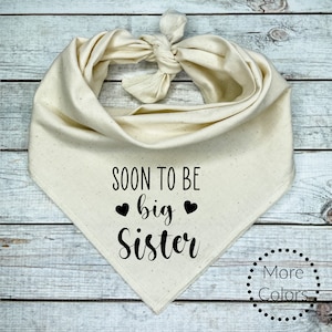 Soon to be Big Sister Dog Bandana, Pregnancy Announcement