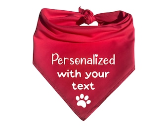 Personalized Dog Bandana – Custom Text Bandana for Pets