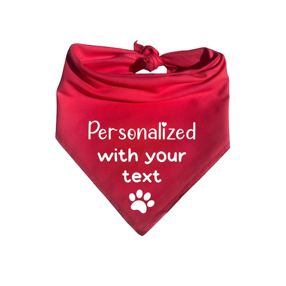 Personalized Dog Bandana – Custom Text Bandana for Pets