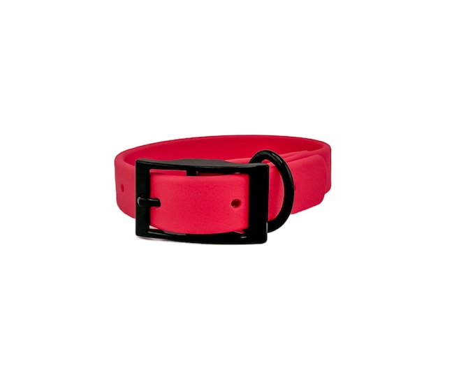 Pink Waterproof BioThane® Dog Collar 3/4 " – Durable, Easy Clean, Odor-Resistant Outdoor Pet Collar