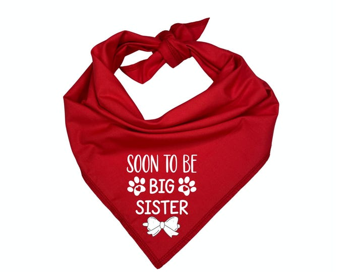 Soon to be Big Sister Dog Bandana, Pregnancy Announcement