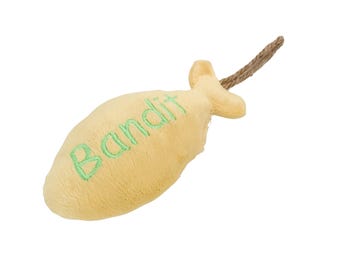 Personalized Catnip Fish Toy: Custom Embroidered Pet Gift