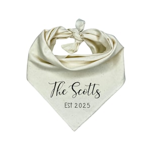 Custom Wedding Dog Bandana, Engagement Gifts For Dog Lovers