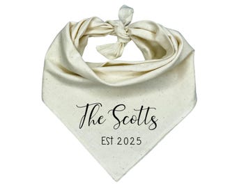 Custom Wedding Dog Bandana, Engagement Gifts For Dog Lovers