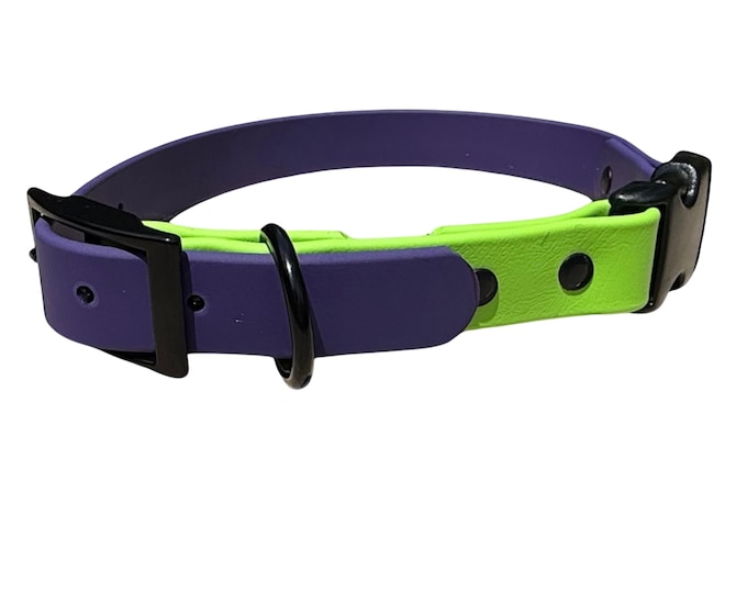 Two-Tone BioThane Dog Collar: Waterproof, Stink-Proof Custom Collar