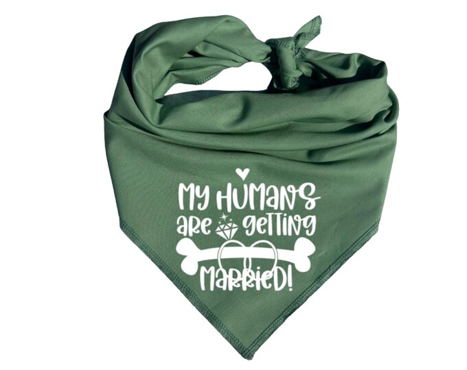 Wedding Announcement Dog Bandana, Wedding Photo Prop
