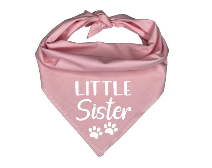 Little Sister Dog Bandana,  Pregnancy Announcement