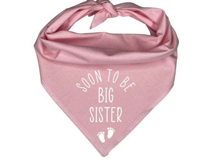 Soon to be Big Sister Dog Bandana, Pregnancy Announcement