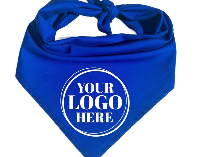 Custom Logo Dog Bandana - Branded Pet Accessory for Business Promotions