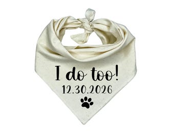 Bandana de mariage pour chien I do too