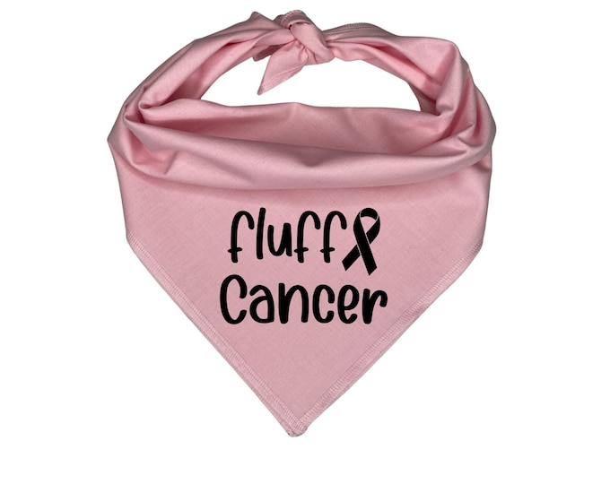 Fluff Cancer Dog Bandana: Cancer Awareness