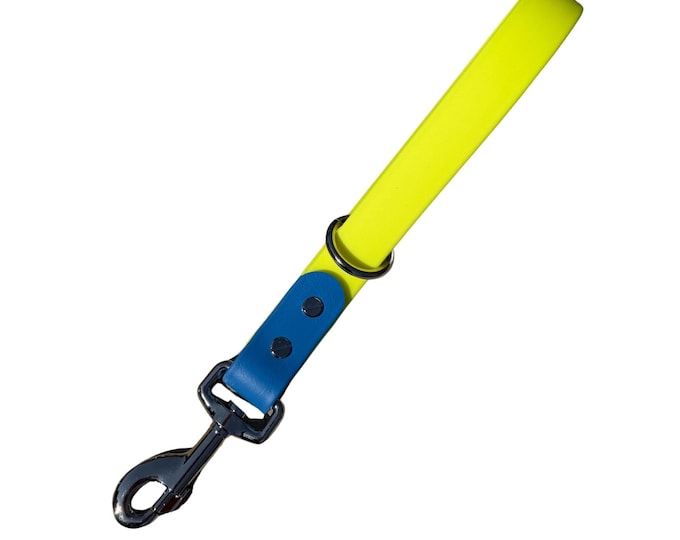 Waterproof BioThane® Traffic Lead, Short Dog Leash Tab, Quick Control Handle