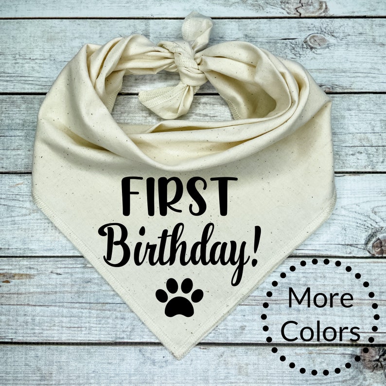 First Birthday Dog Bandana Etsy