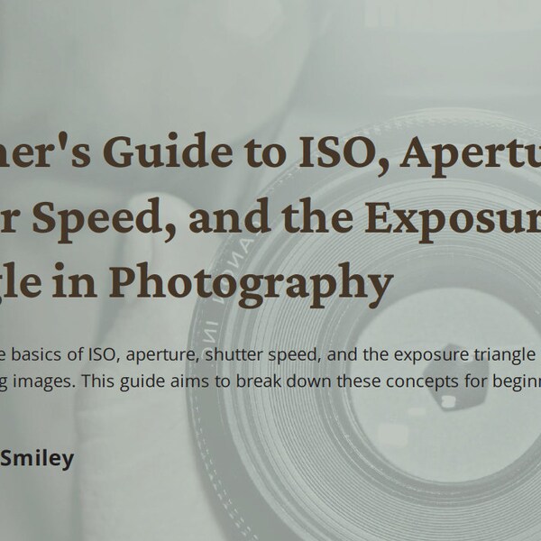 Photography Iso Guide Etsy