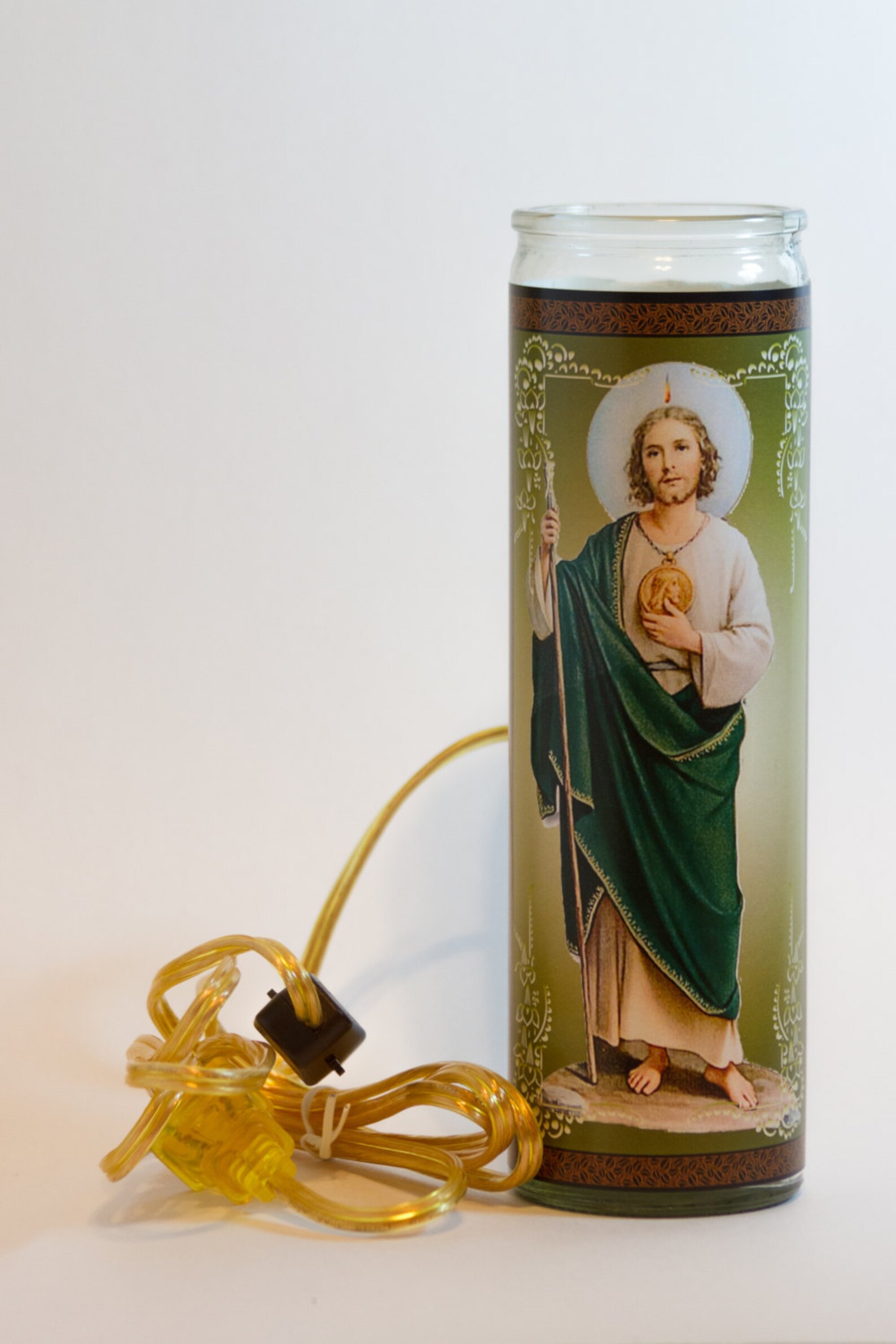 St. Jude Flameless Candle Etsy